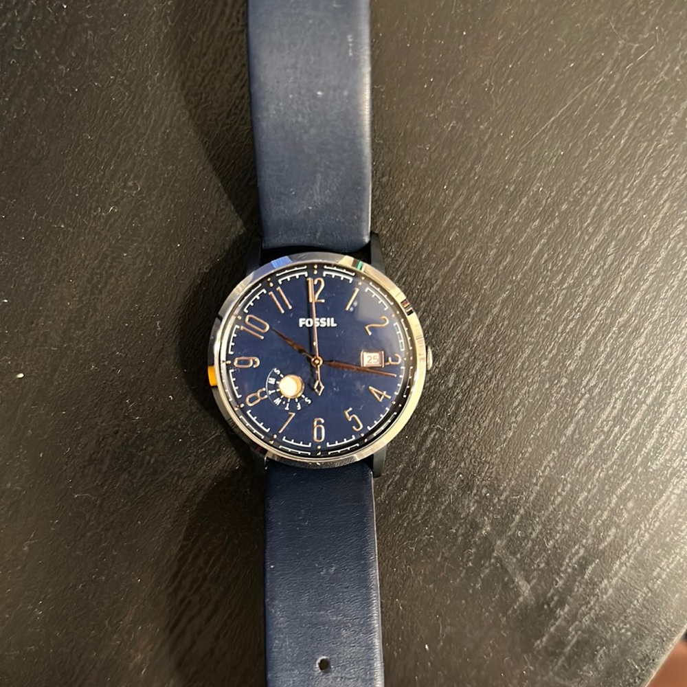 Fossil leather band watch